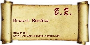 Bruszt Renáta névjegykártya
