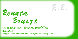 renata bruszt business card